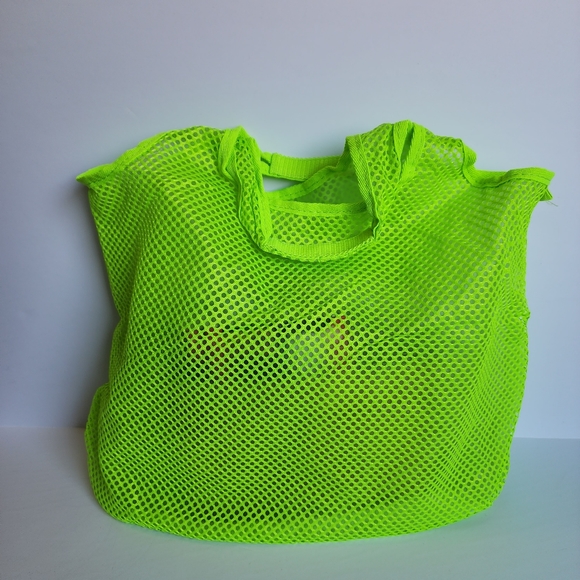 Green Mesh Multipurpose Tote Bag - Picture 4 of 13
